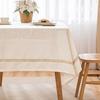 Белая Простая Скатерть Льняная Скатерть для Обеденного Стола в Стиле Инс Коврик для Кофейного Столика Хлопково-Льняной Вид