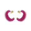 Boucles d'oreilles Luxenter en argent 925 et cristal rose 18k - Siran