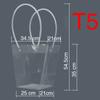 Transparent Flower Gift Packing Box Plastic Clear Tote Bag Large Capacity Hand Gift Bag