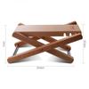Beech Solid Wood Folding Guitar Pedal Footstool with 3 Levels Height Adjustable Stand Footboard
