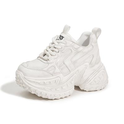 Мода 10 см Женские Микрофибра Кожа Весна Весна Платформа Клинья Балетки Вулканизированные Ботильоны на щиколотке Осень Массивные Кроссовки Обувь