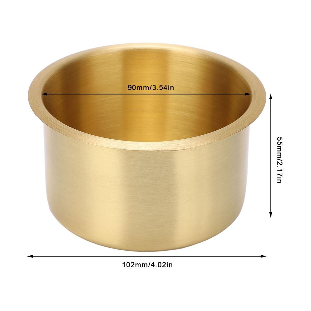 Stainless Steel Drink Bottle Stand Brass Plating Bottle Mount Universal Cup Holder Yacht