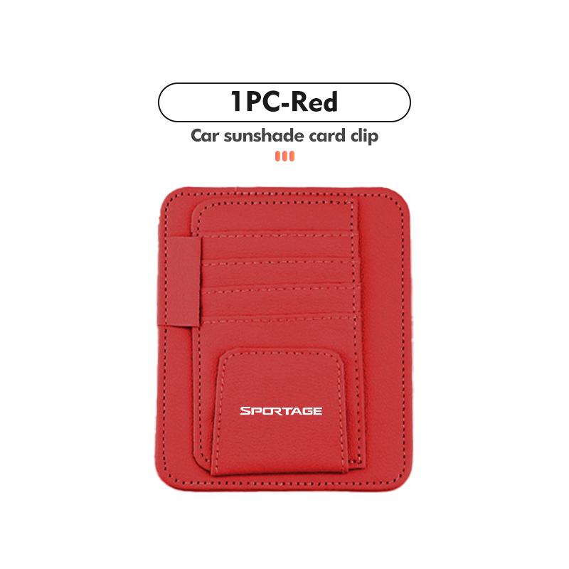 AHX1 Car Sun Visor Storage Bag Sunglasses Organizer Holder Card Clip For KIA Sportage Ceed Sorento Niro Cadenza Proceed Sephia
