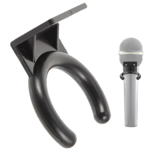 Gerinkoken Microphone Hanger (2-Piece Set), Wall-Mounted Microphone Hanger, Storage Stand, Clip, Wireless, Home Use, Dedicated Hook, Bracket, Clamp, F