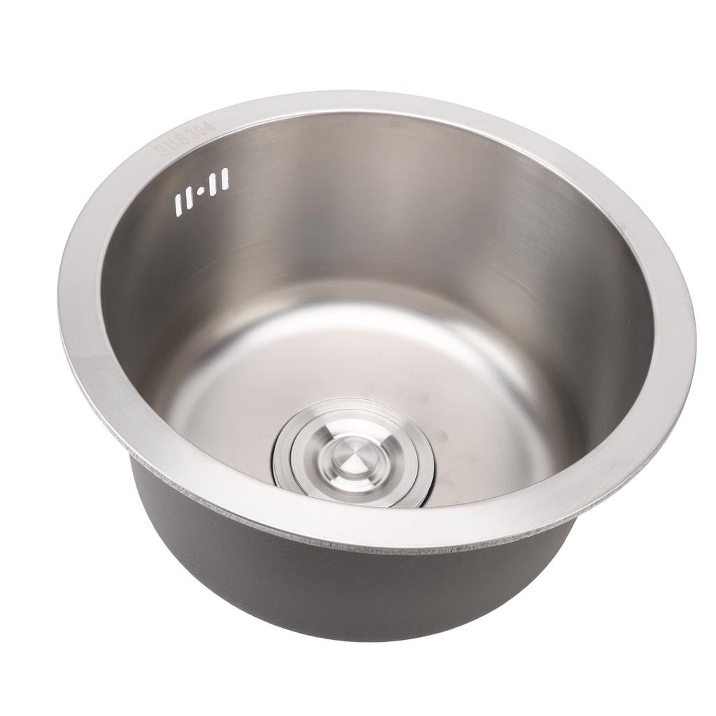 Кухонная мойка из нержавеющей стали 304, матовая, с одной чашей, устойчивая к ржавчине, круглая мойка для домашнего бара 36 см