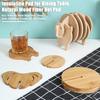 Wooden Animal Insulation Pad Set Non-Slip Anti-Scalding Trivets for Hot Dishes