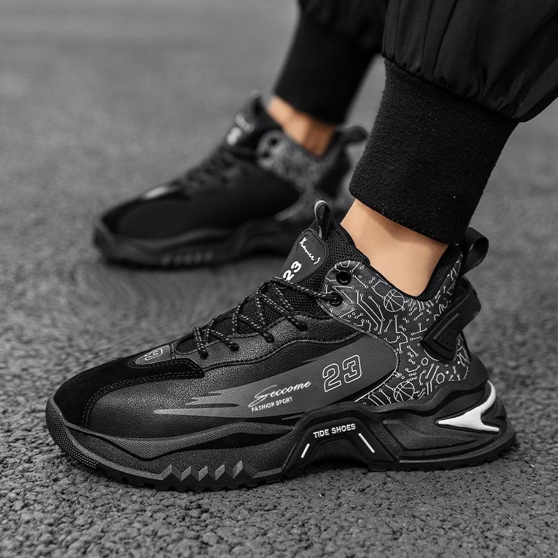 Зимняя новинка импортной торговли большого размера повседневная спортивная обувь на толстой подошве амортизирующая обувь для папы мужская повседневная обувь для бега