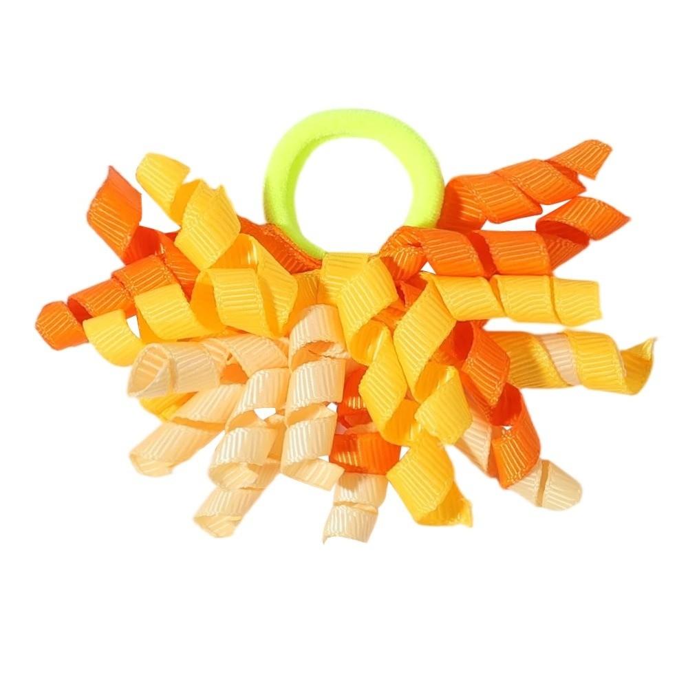 Curly Hair Bow Hair Rings With Tassels Ponytail Holder Cute Hair Clips For Children