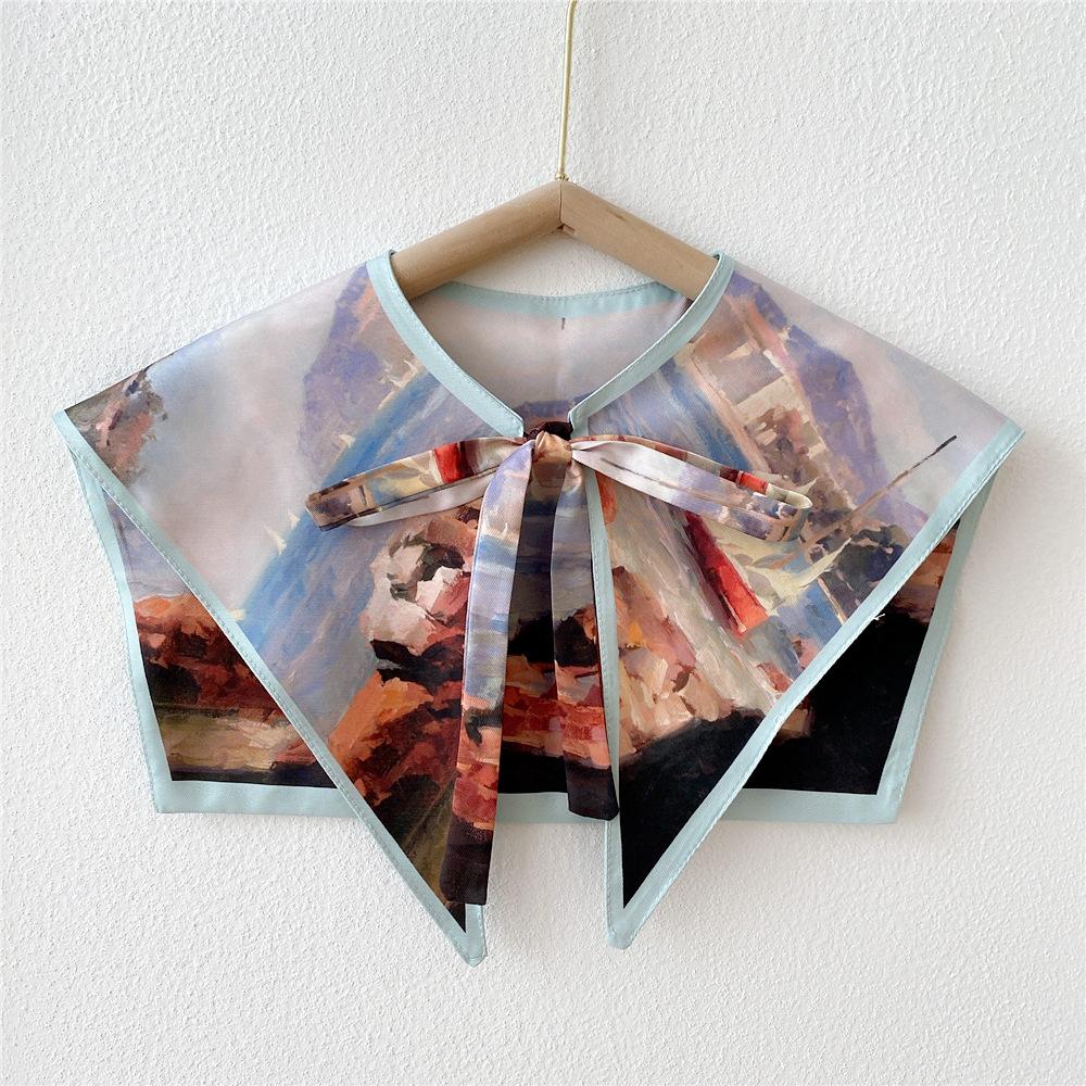 Новый шарф на плечо шаль женский поддельный воротник защита плеч шарф кондиционируемая комната камзол украшение в паре с узлом защиты шеи