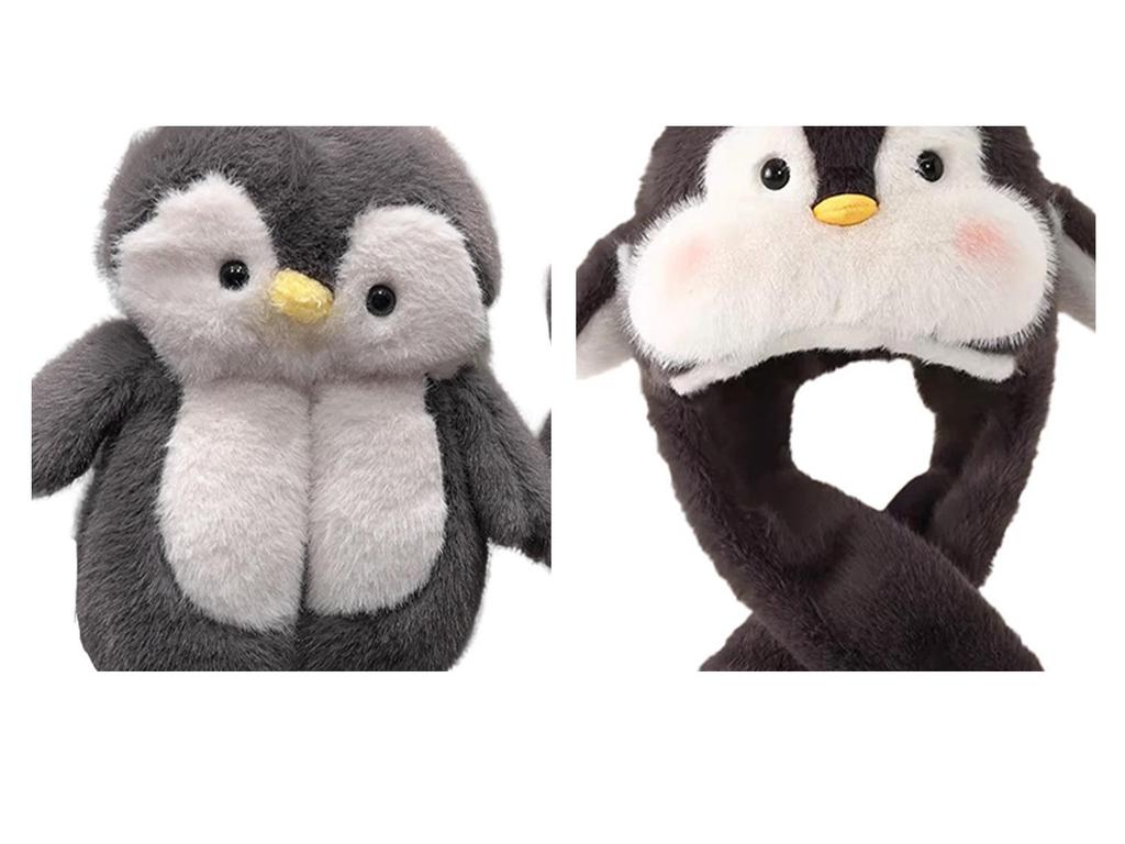 Пингвин Хлопковые Плюшевые Нескользящие Домашние Тапочки для Детей и Пар - Теплые, Милые, Утолщенные