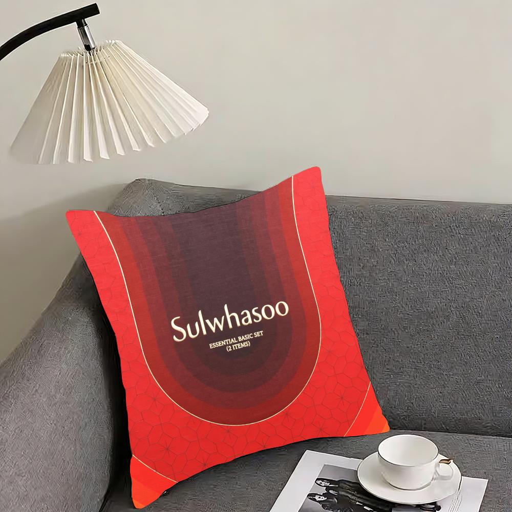 Luxury SSulwhasoo Cushion Cover Elegant Comfort Pillowcase Sofa Bed Doublesided Printed Invisible Zipper Home Decor