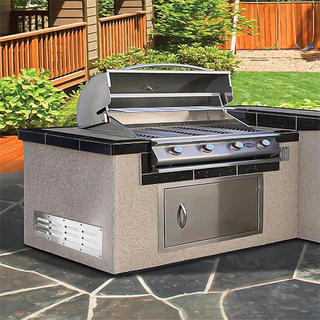 Small Vent Cover Grill Ventilation Exhaust Panel Stainless Steel Venting Panel For Fire Pit BBQ Barbecue Stove Garden Party