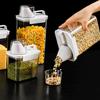 Storage Box Transparent Airtight Container with Ergonomic Grip BPA Free Leakproof Large Capacity Sealed Flour Sugar Container