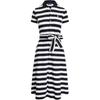 Polo SS24 Striped Casual A-Line Midi Short Sleeve Dress Women Dresses Multicolor WMPODRSNFA20644-001