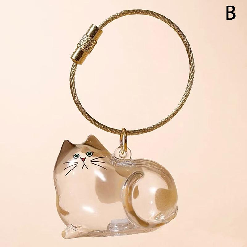 Cat Keychain Pendant Backpack Ginger Cat Siamese Calico Cathair Storage Box Hanging Cat Bag Hanging Pet Hair Grooming Souvenirs