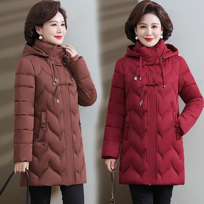Модная облегающая куртка с капюшоном и хлопковой подкладкой для женщин, новая зимняя утепленная куртка средней и длинной длины с хлопковой подкладкой