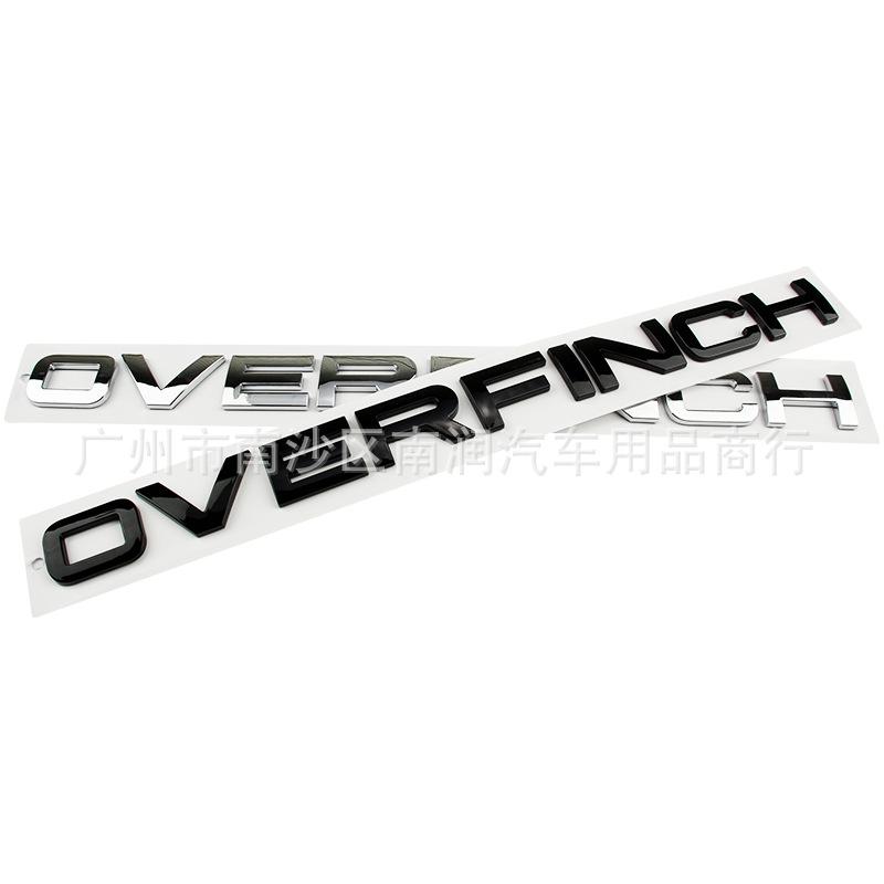 3D Overfinch Hood Tailgate Emblem Badge Sticker For Range Rover Engine Cover Rear Trunk Letter Decal