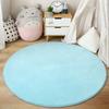 Soft Round Coral Velvet Rug Non Slip Floor Mat for Living Room Bedroom Nursery Cute Home Decor