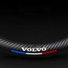 Steering Covers Car Steering Wheel Cover Napa Leather Carbon Fiber Anti-slip Covers for Volvo RDESIGN S60 S90 XC40 XC60 XC90 AWD VB0
