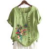 Women's Casual Short Sleeve Top with Round Neck and 11 Vibrant Floral Prints