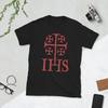 Футболка с Крестом Иерусалима IHS Католические Рыцари-Тамплиеры 100% Хлопок Круглый Вырез Летняя С Коротким Рукавом Повседневная Мужская Футболка Размер S-3XL