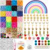 4394 шт./кор. 6 мм, набор бусин из полимерной глины, цвет радуги, цвет глины, плоские чипсы, набор для изготовления браслетов, DIY Boho, ювелирные материалы, комплект аксессуаров