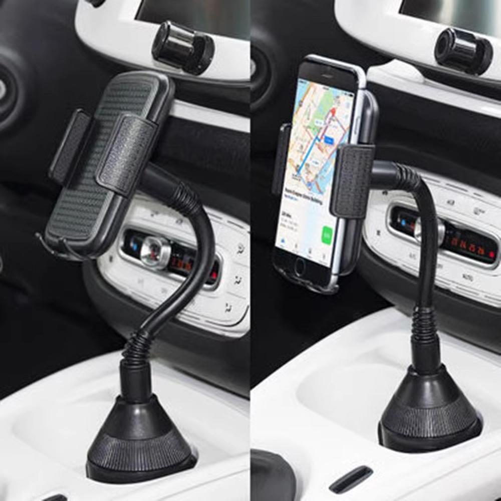 Universal Car Cup Holder Adjustable Mobile Phone Mount Stand Compatible with Huawei Samsung iPhone - Vehicle Clip-On Support