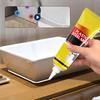 120ML White Caulk Sealant with Scraper/Brush Waterproof Strong Adhesion Bathroom Toilet Kitchen Sink Window Door Caulking Sealant