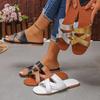 2026 Новые женские шлепанцы Летняя мода Плоские сандалии Легкие простые шлепанцы Уличная пляжная обувь Женские ретро-сабо Женские