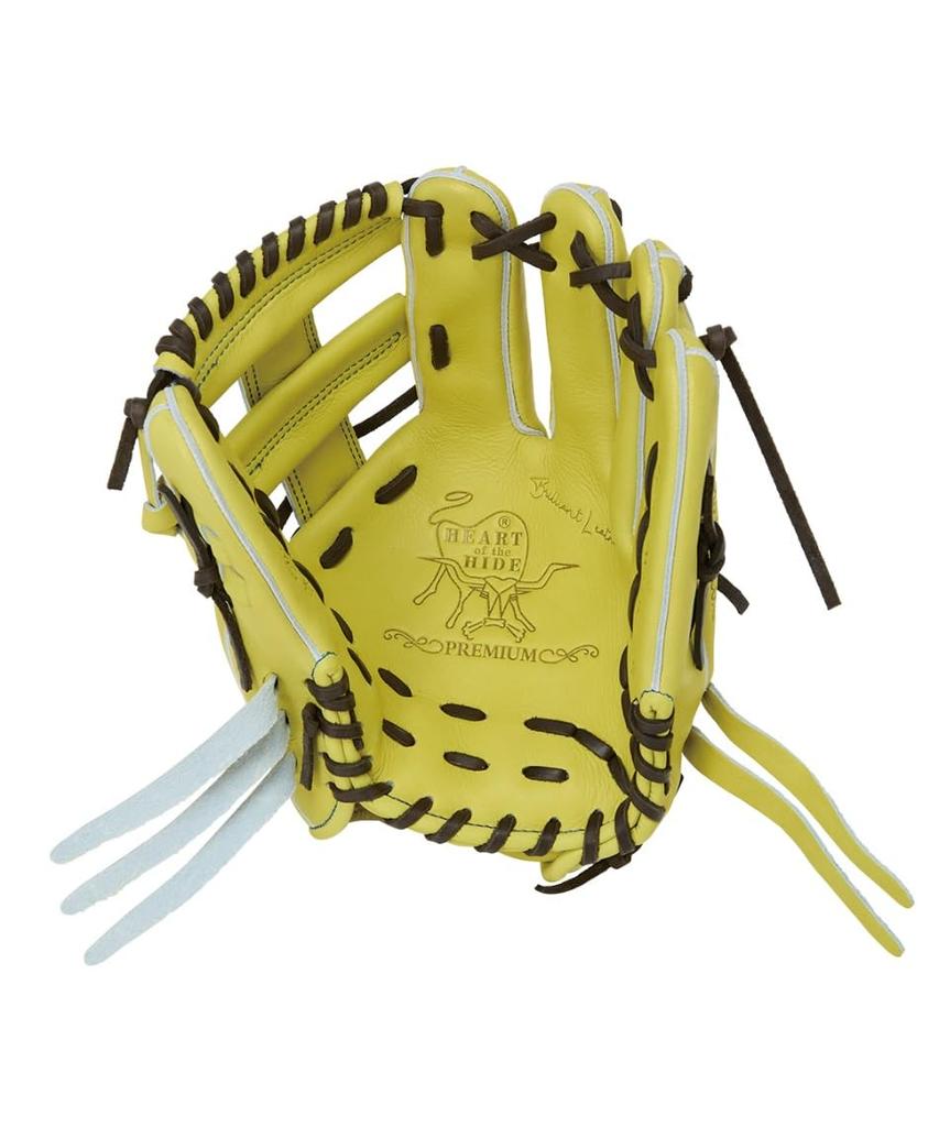 Rawlings PREMIUM GH5HPN62 Baseball Jazz Throw HOH® Glove, Hardball, Infielder's Glove, Yellow, 11.25 inches, Right-Handed