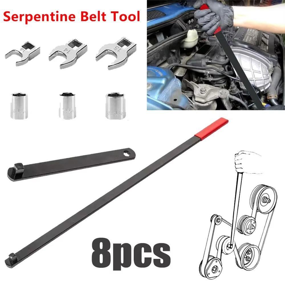 8 Pcs Interchangeable Open-End Belt Tension Adjuster Tool  Workshop Use