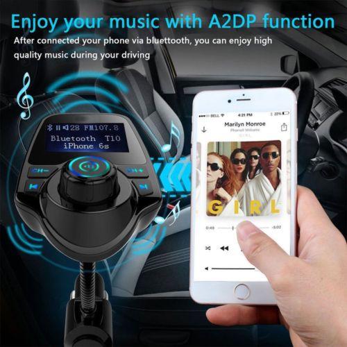Беспроводной автомобильный Bluetooth FM-передатчик MP3-радиоадаптер Автомобильный комплект USB-зарядное устройство