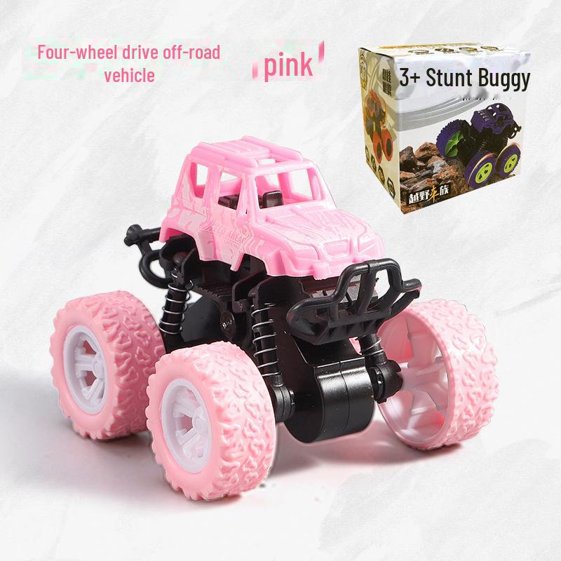 Детская четырехколесная инерционная трюковая машинка - вращающаяся внедорожная модель игрушки