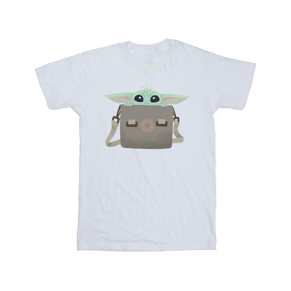 Star Wars Mens The Mandalorian Grogu Luggage T-Shirt