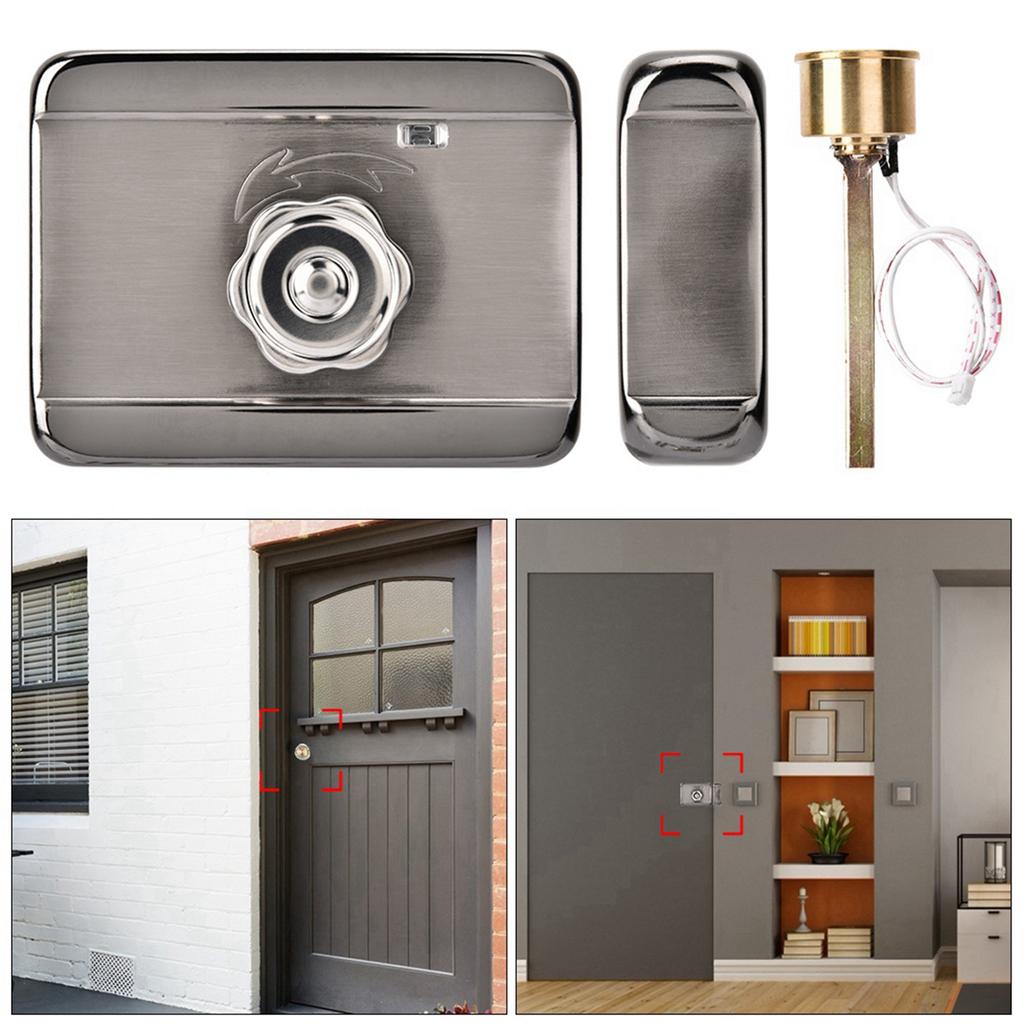 Электронная система контроля доступа к дверям, серебряный интеллектуальный замок с одной головкой