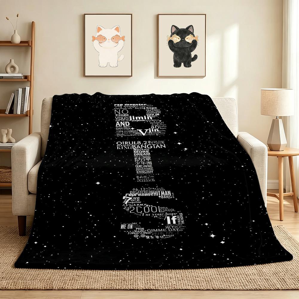 Space Guitar Flannel Blanket Throw Blanket Soft Warm Sofa Bed Camping home Decor Unique Christmas Gift C926475