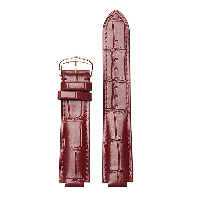 Синий воздушный шар водонепроницаемый ремешок для часов из натуральной кожи для мужчин и женщин - высококачественная коровья кожа, выпуклый интерфейс