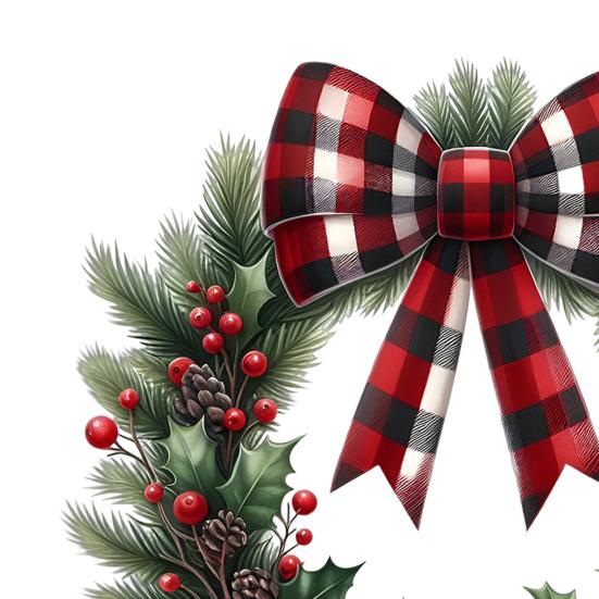 Рождественские наклейки-венки, съемные наклейки на стену, праздничные наклейки с узорами венков из сосновых шишек и бантов для декора дома, окна, стекла, двери