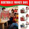 Christmas Christmas Gift Cute Gift Wrap Surprise Money Pull-Out Gift Box Party Favors DIY Xmas Atmosphere 12x12cm