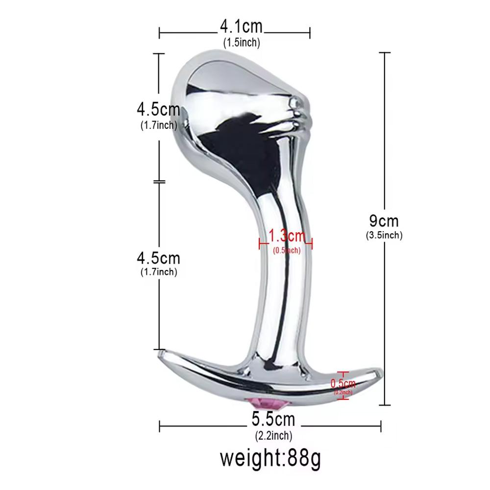 Металлическая стальная анальная пробка для точки G, массажер простаты, секс-игрушки для мужчин и женщин