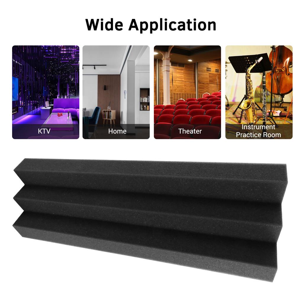 12 шт. 30 * 7,5 * 7,5 см Пенопанели Высокой плотности Звукоизоляционные Огнестойкие Клиновидные Пеноблоки для Домашней Студии Театра