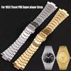 Ремешок для часов из нержавеющей стали Для Tissot PRX Super Player T137410A/407A 27*12 мм Изогнутое крепление утонченный металл серебро золото Часовые ремешки