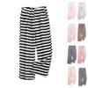 Women Pajama Pants Plush Sleep Pants Soft Elastic Waist Pajama Bottoms Striped Pants With 2 Pockets
