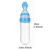 New Fashion Squeeze Silicone Feeding Bottle Food Rice Feeder Milk Bottle With Spoon