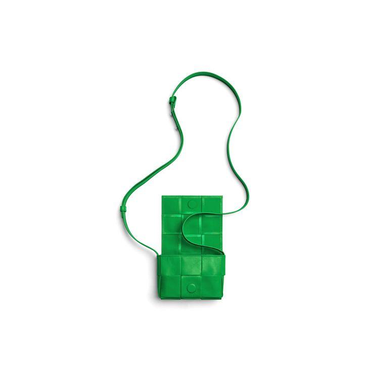 Bottega Veneta Mini Cassette Bag Parakeet/Silver Men Shoulder_bags Green 667048-VCQ72-3724