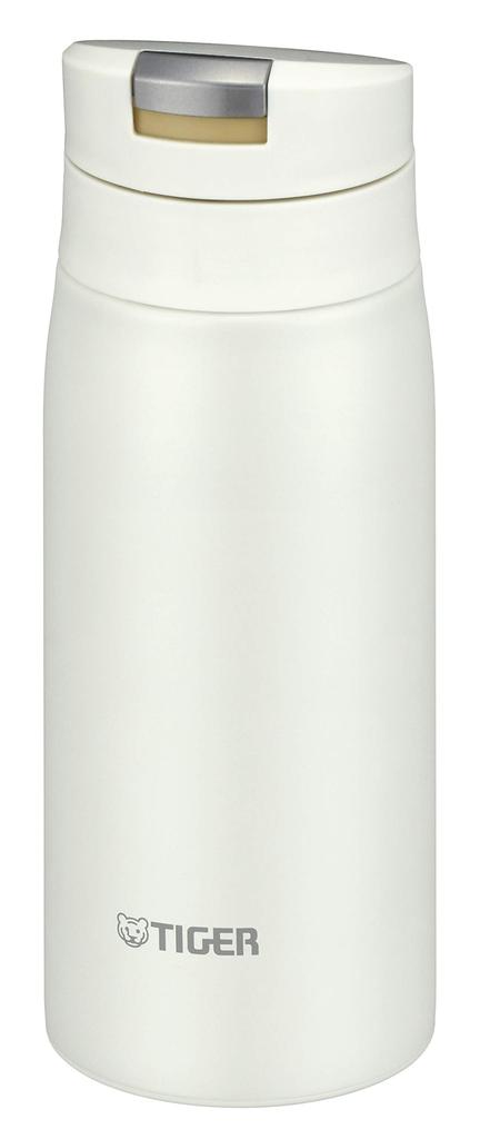 Tiger thermos (TIGER) Tiger Water Bottle 350ml Sahara Mug Stainless Steel Bottle One Touch Lightweight Shell White MCX-A352WR