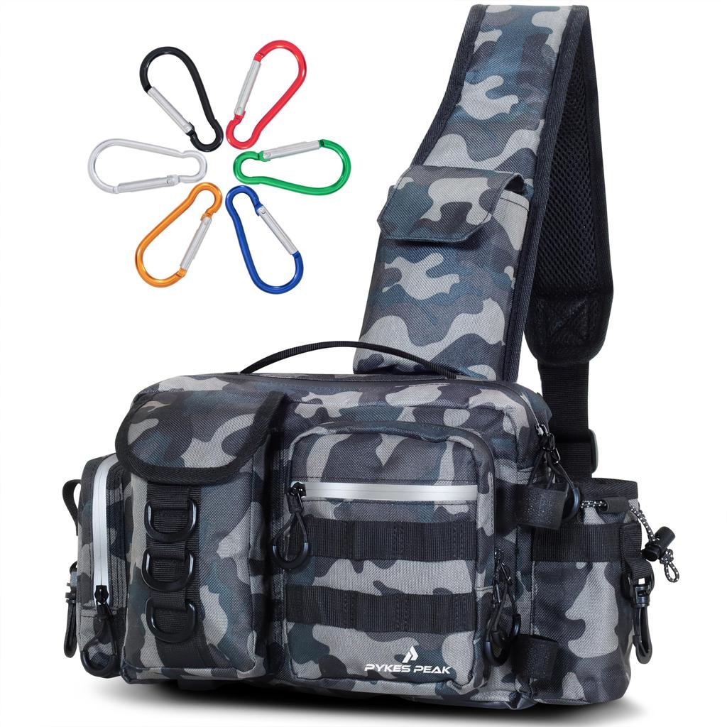 PYKES PEAK Fishing Tackle Run Gun 2 5 Waterproof Large 6 Fishing Shoulder Medium Bag, Bag, & Bag, Sizes, Colors, Zipper, Capacity, Carabiners, Bag,