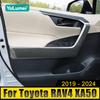 Для Toyota RAV4 XA50 2019-2024 2024 2024 2024 RAV 4 Hybrid ABS салон автомобиля дверь подлокотник чаша панель крышка полоса отделка наклейки