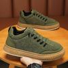 Mens Vulcanize Shoes Light Luxury Men Chunky Sneakers  Fashion DesignerShoe Solid Color Male Green Casual Board Shoes