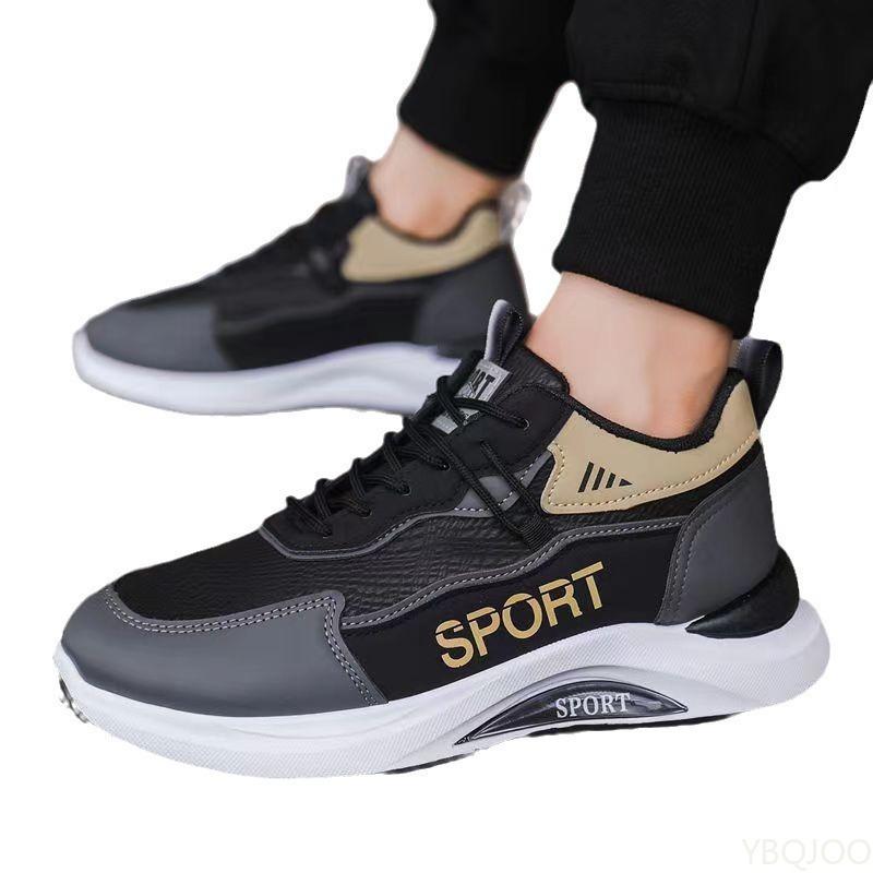 Spring Autumn New Men's  Sports Leisure Shoes Soft Bottom Anti slip Comfortable Running Shoes Waterproof Men's Single Shoes